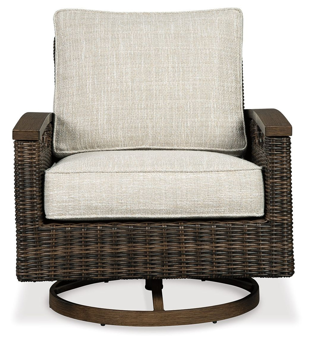 Paradise Trail - Swivel Lounge Chair (Set of 2) - Medium Brown