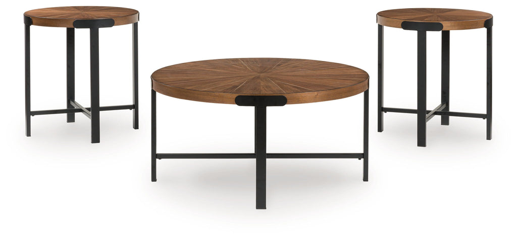 Crosstrail - Occasional Table Set (Set of 3) - Brown