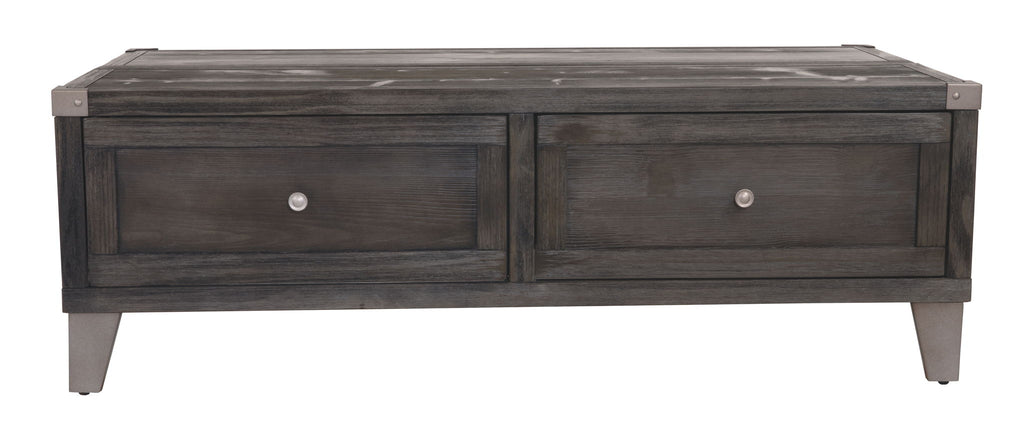 Todoe - Lift Top Cocktail Table - Dark Gray