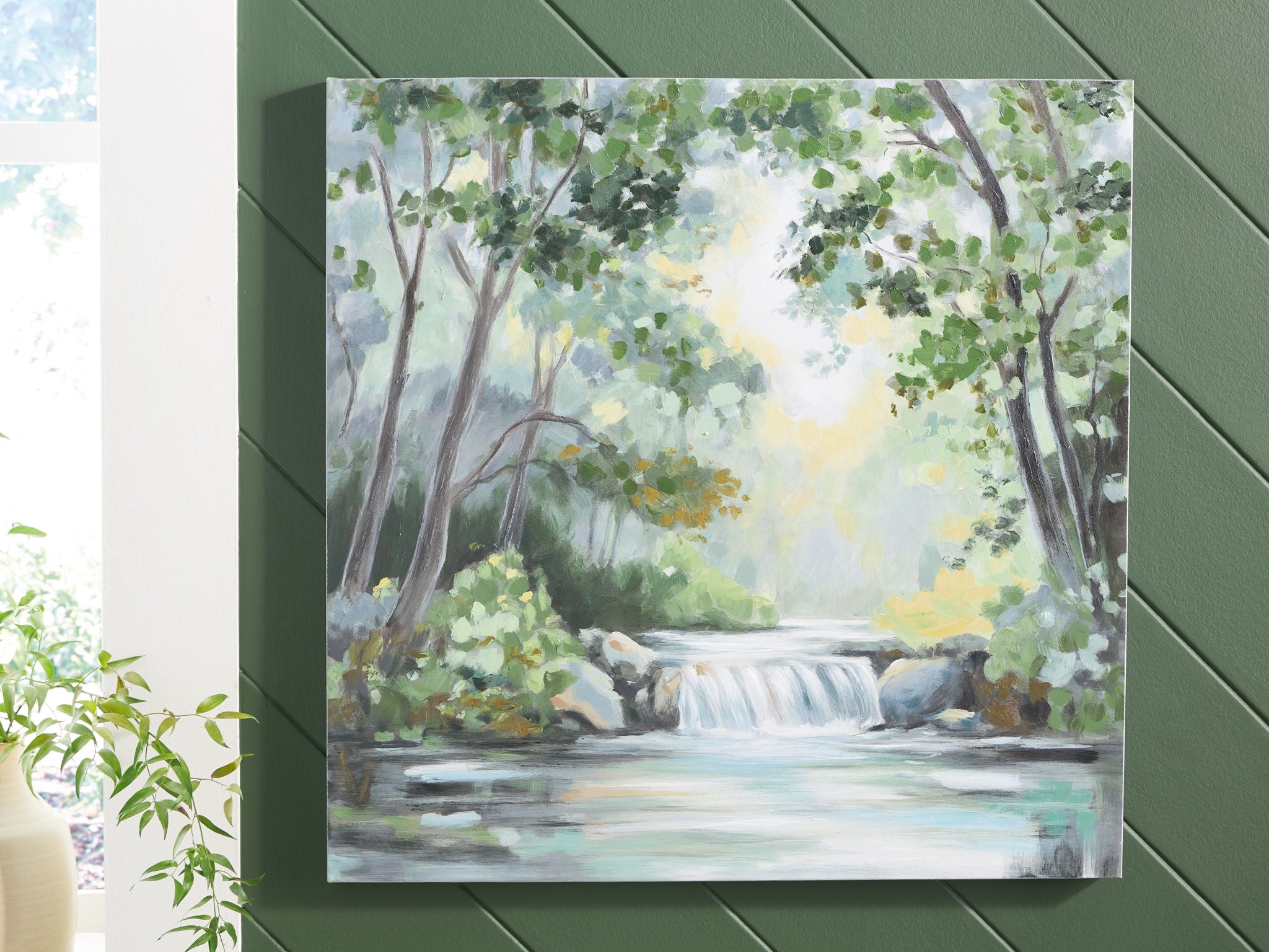 Evermaddick - Wall Art - Green / Gray / White