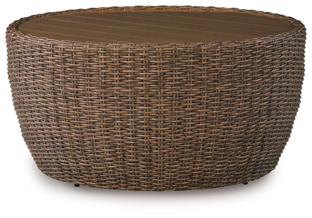 Double Point - Round Cocktail Table - Beige