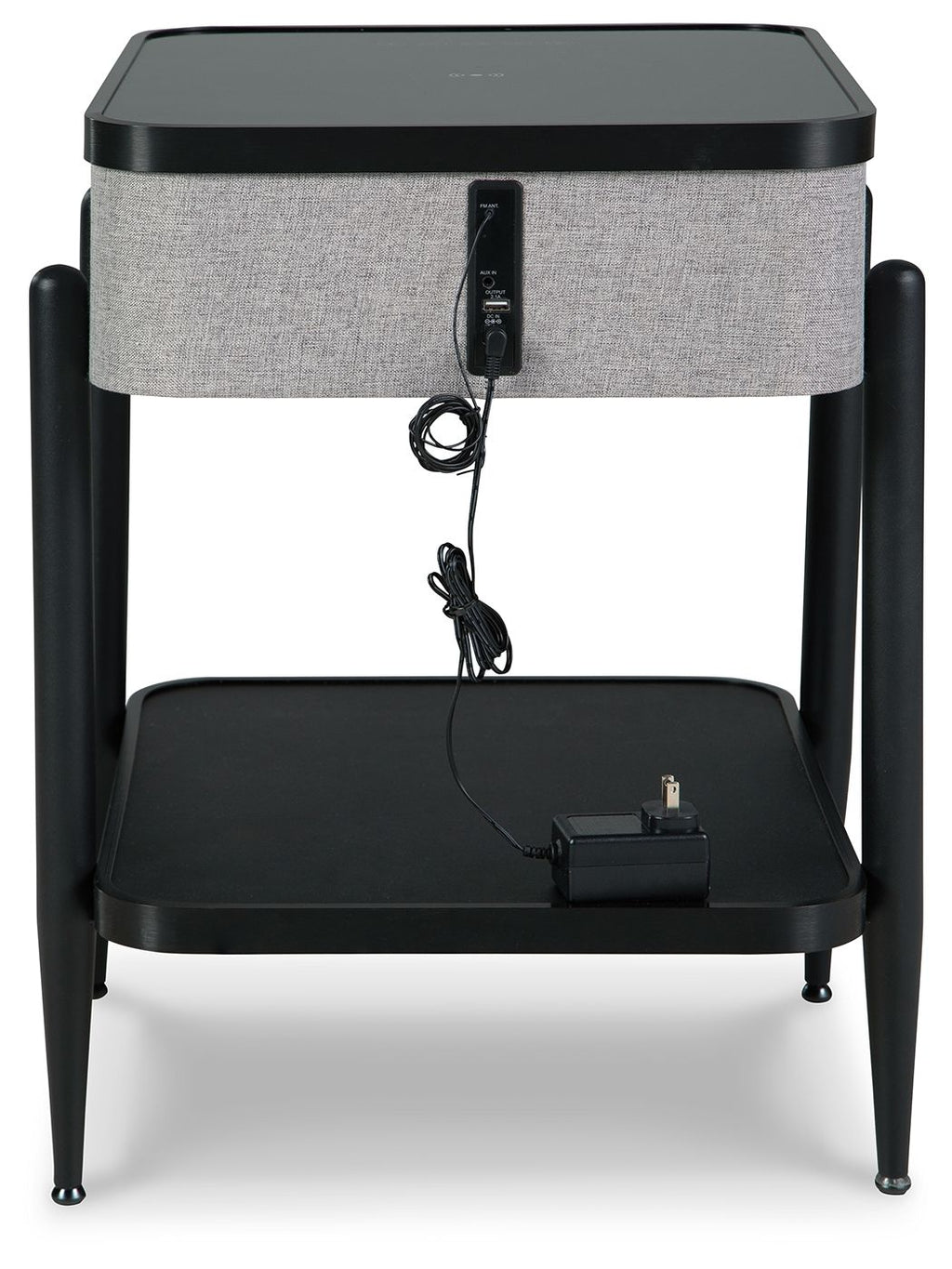 Jorvalee - Accent Table with Speaker - Gray / Black