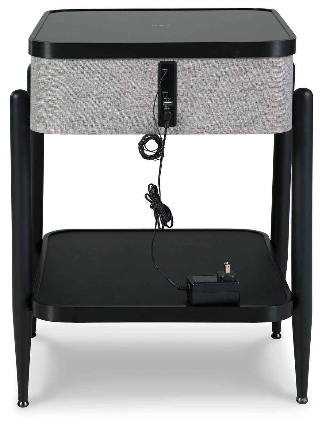 Jorvalee - Accent Table with Speaker - Gray / Black
