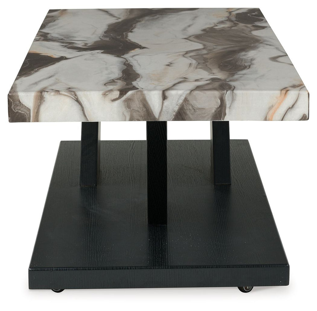 Cendill - Occasional Table Set (Set of 3) - Dark Brown / White / Black
