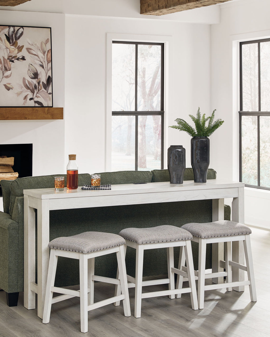 Robbinsdale - Rectangular Dining Room Counter Table Set (Set of 4) - Antique White