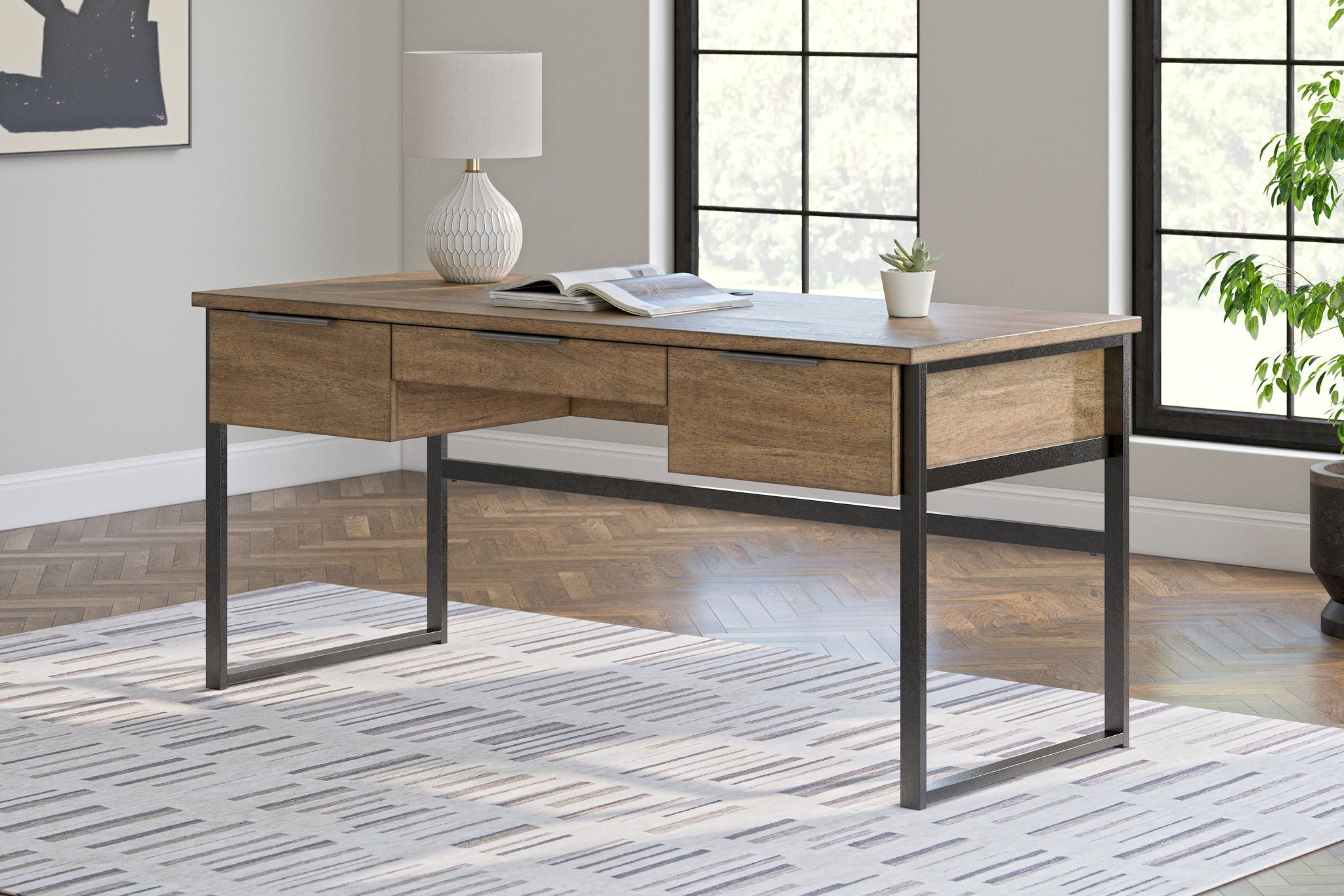 Montia - Home Office Desk - Light Brown