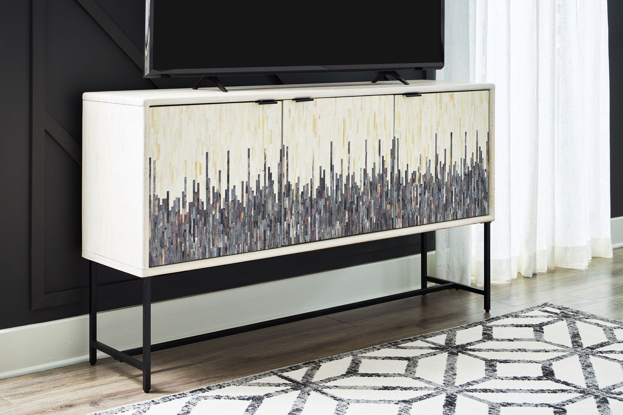 Freyton - Accent Cabinet - White / Gray