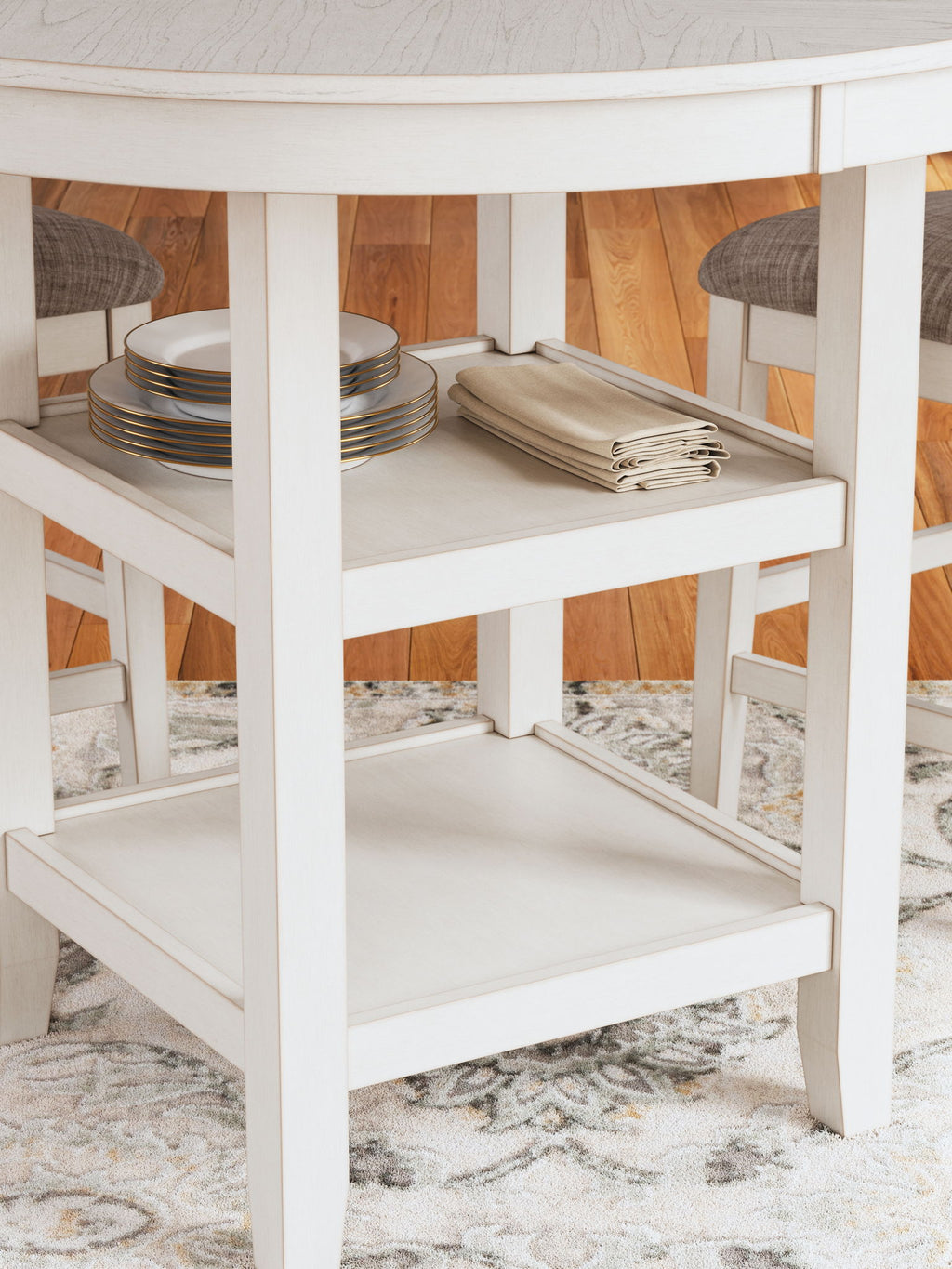 Erinberg - Dining Room Counter Table Set (Set of 5) - Antique White