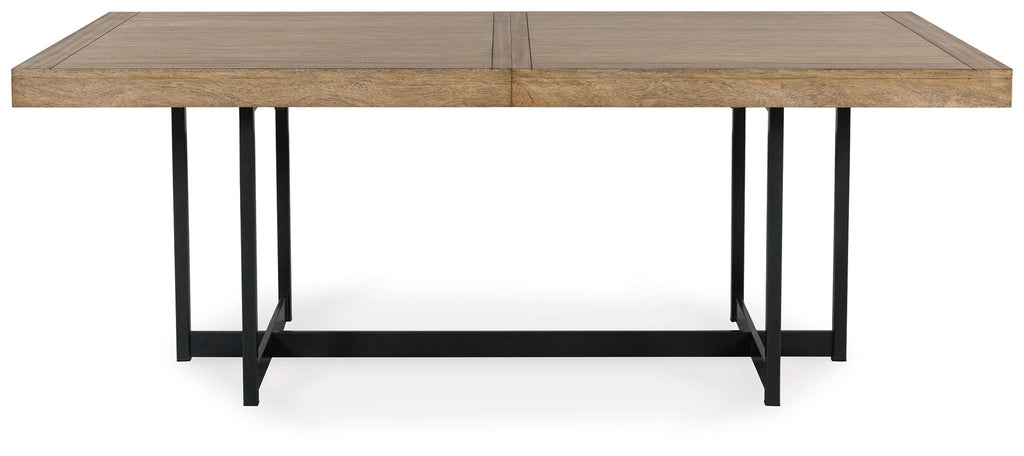 Tomtyn - Rectangular Dining Room Extension Table - Light Brown