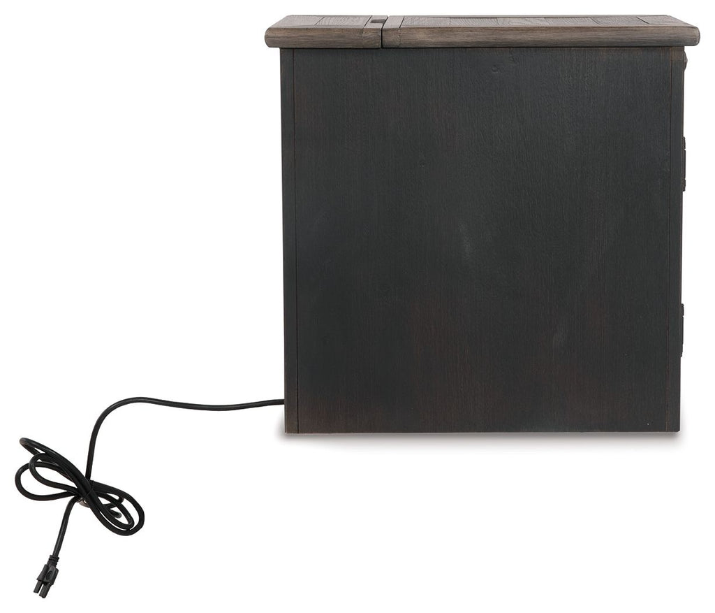 Tyler Creek - Chair Side End Table - Grayish Brown / Black