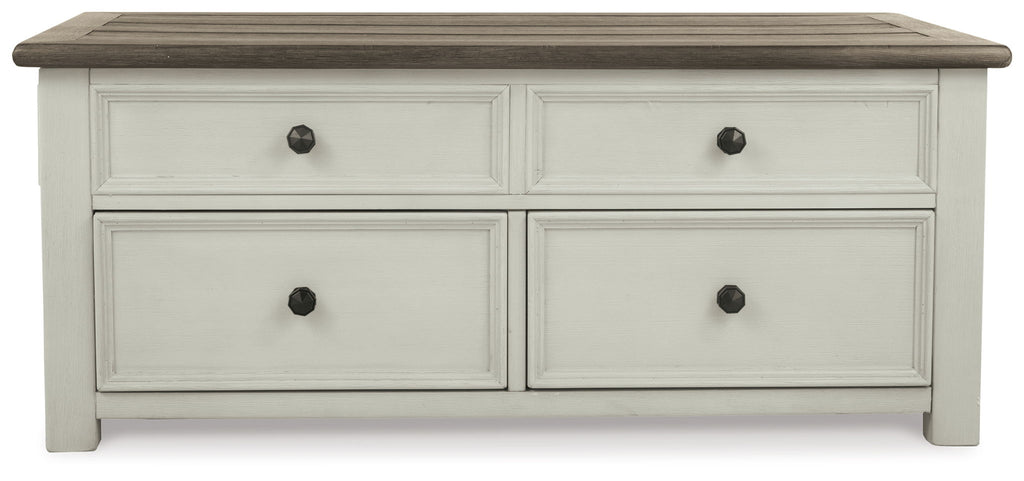 Bolanburg - Lift Top Cocktail Table - White / Brown / Beige