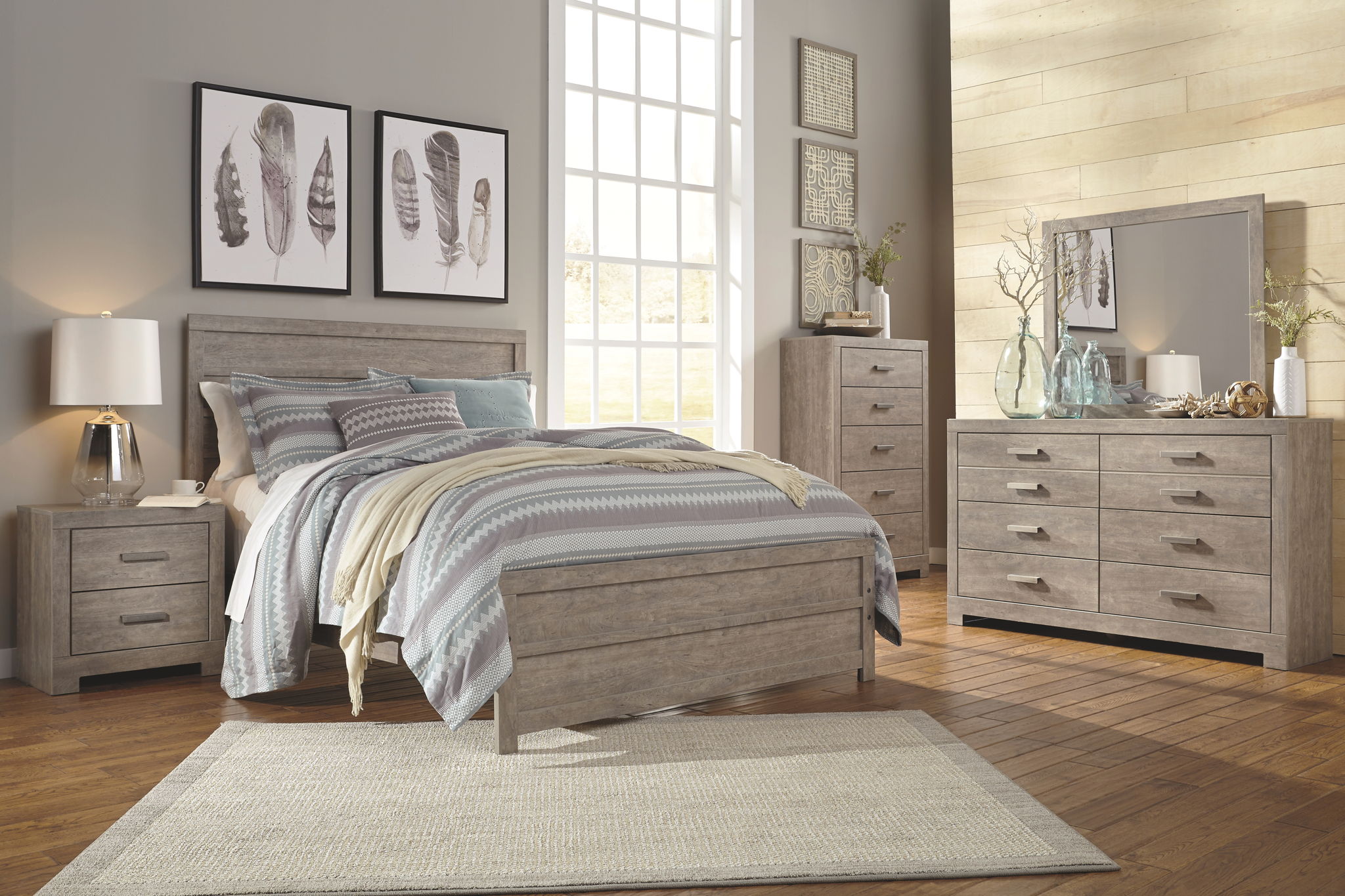 Culverbach - Two Drawer Night Stand - Gray