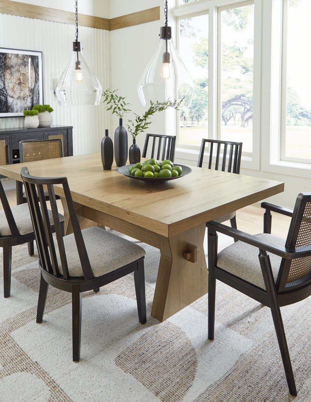 Galliden - Rectangular Dining Room Table - Light Brown
