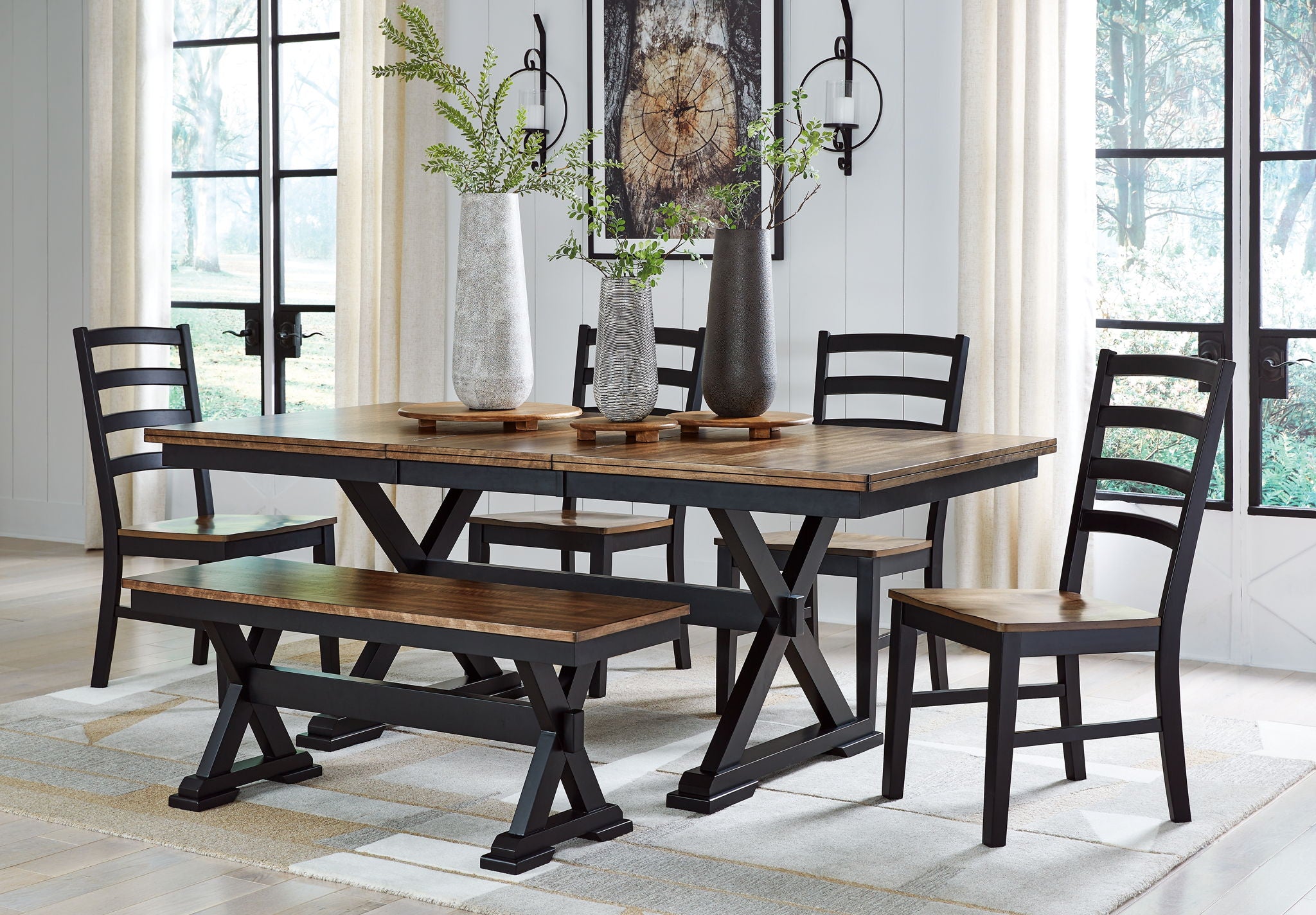 Wildenauer - Dining Room Side Chair (Set of 2) - Brown / Black