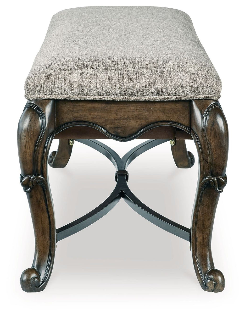 Maylee - 11 Pc. - Dining Extension Table, 4 Side Chairs, 2 Arm Chairs, Storage Bench, Buffet And Hutch - Dark Brown