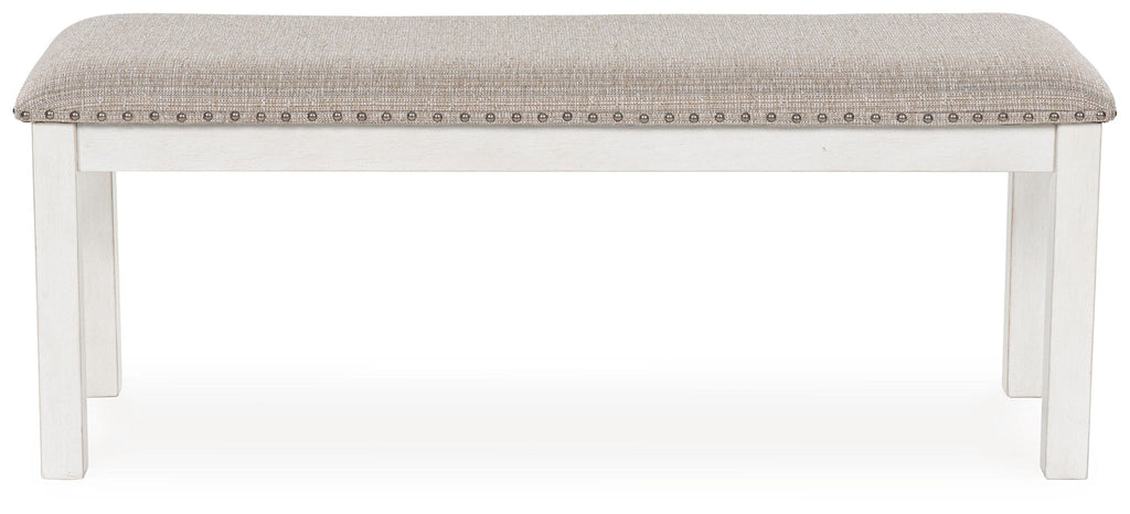 Robbinsdale - Large Upholstered Dining Room Bench - Antique White