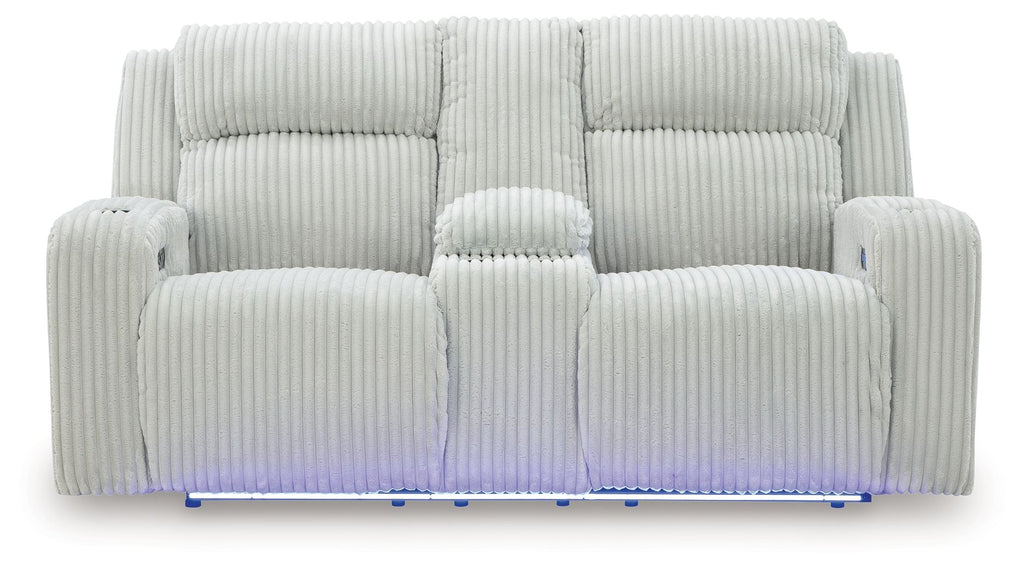 Forest Lake - Power Reclining Loveseat With Console / Adj Headrest