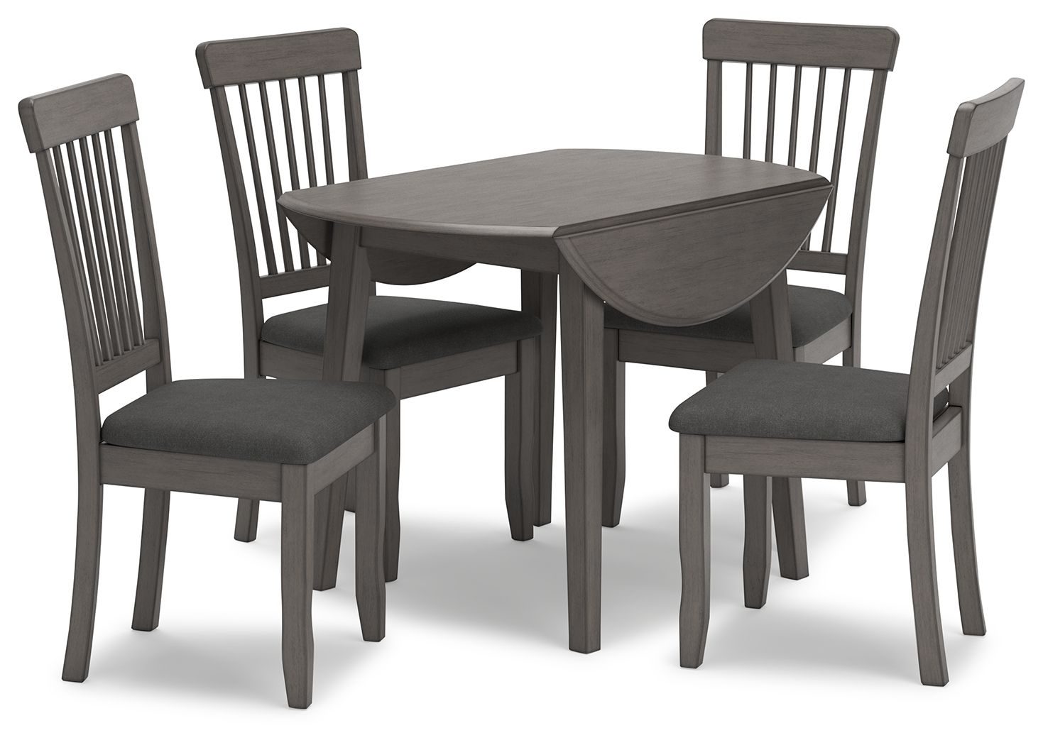Shullden - Round Drm Drop Leaf Table - Gray