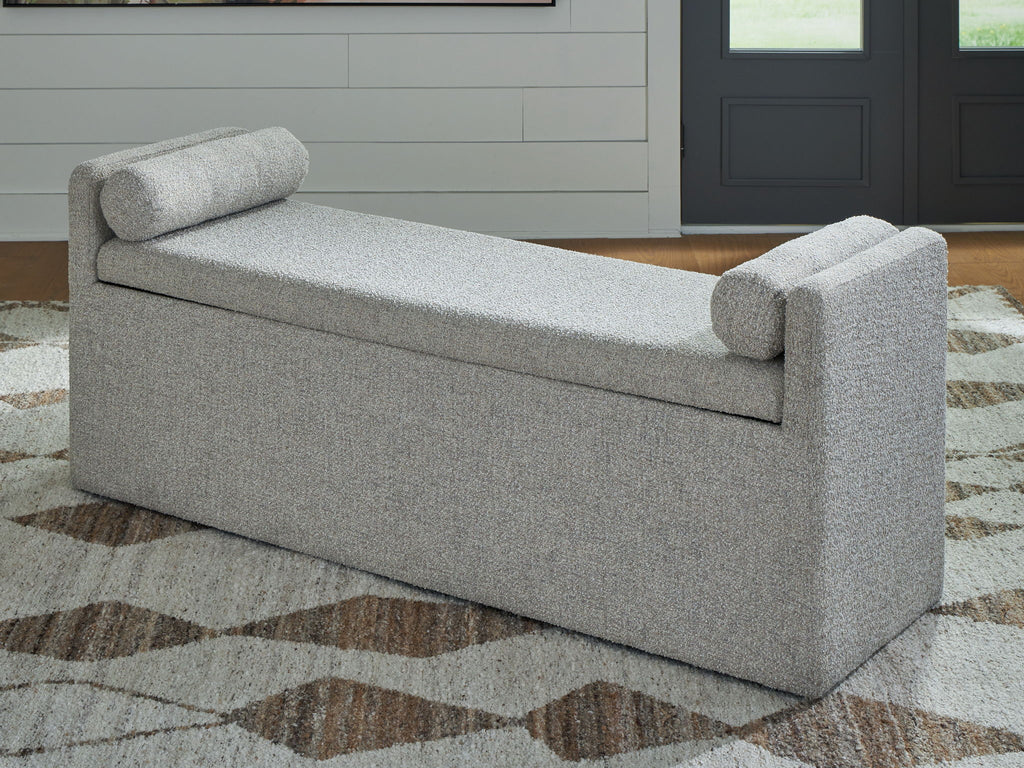 Galliden - Large Upholstered Dining Room Bench - Beige