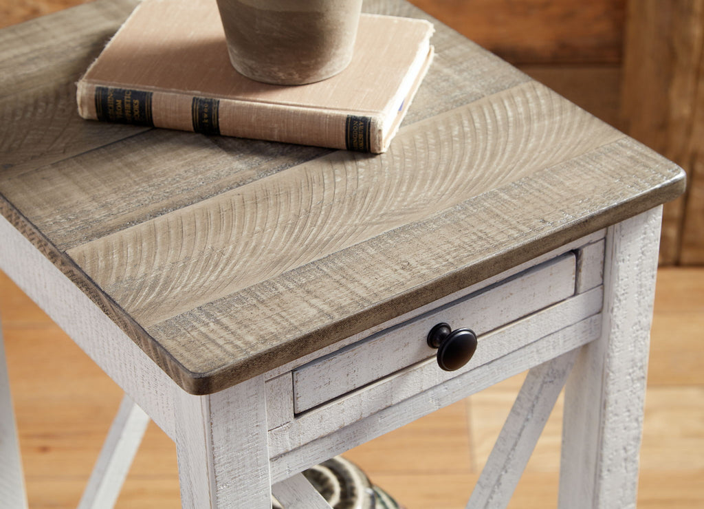 Adalane - Accent Table - White / Gray