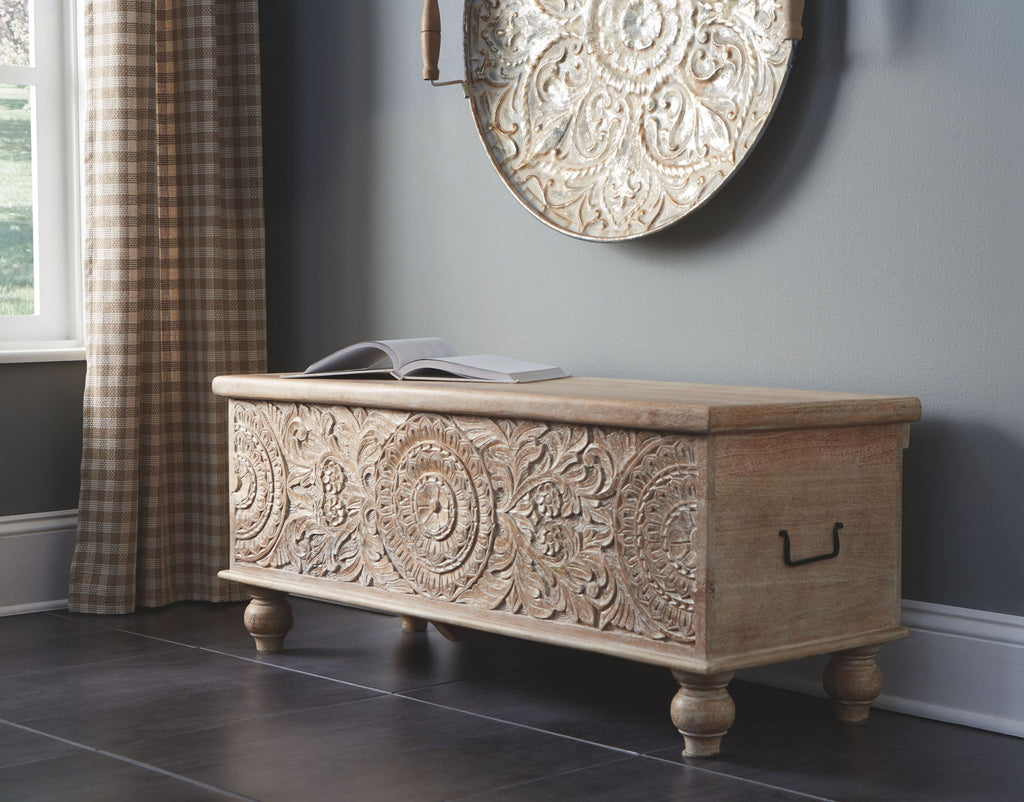 Fossil Ridge - Storage Bench - Beige
