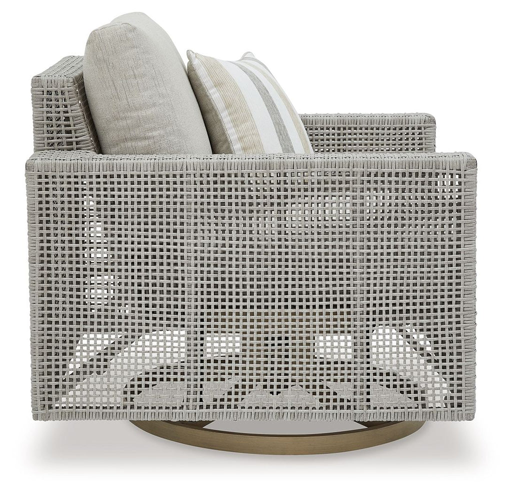 Seton Creek - Swivel Lounge With Cushion - Gray