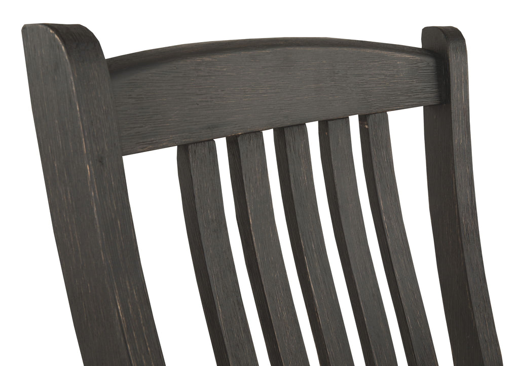 Tyler Creek - Dining UPH Side Chair (Set of 2) - Slatback - Black / Grayish Brown