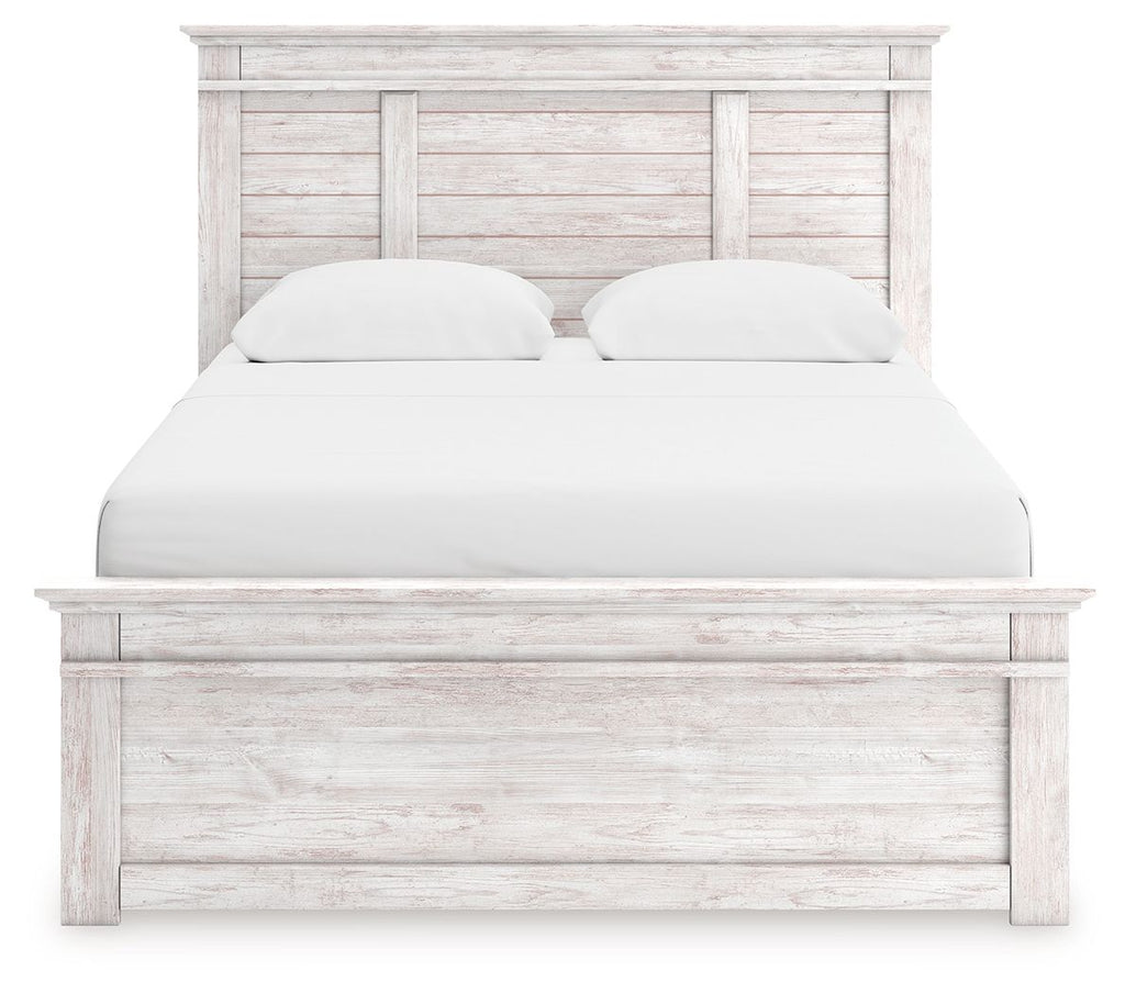 Makidern - Panel Storage Bed With 2 Under Bed Storage Units