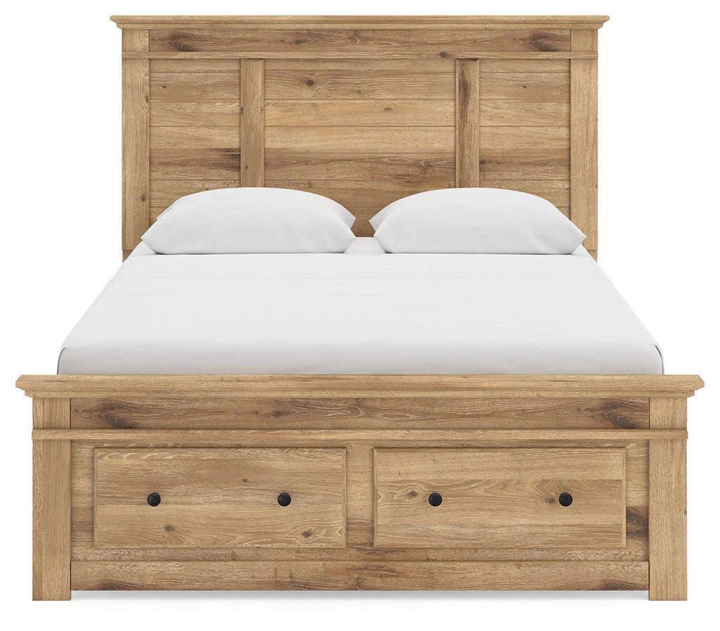 Makidern - Panel Storage Bed With Storage Footboard