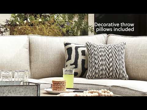 Beachcroft - Curved Corner Chair w/Cushion - Beige
