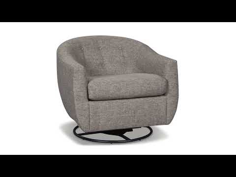 Upshur - Swivel Glider Accent Chair - Taupe
