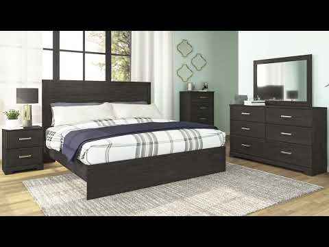 Belachime - Two Drawer Night Stand - Charcoal