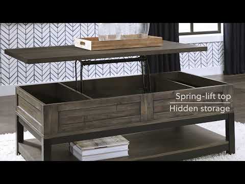 Johurst - LIFT TOP COCKTAIL TABLE - Grayish Brown